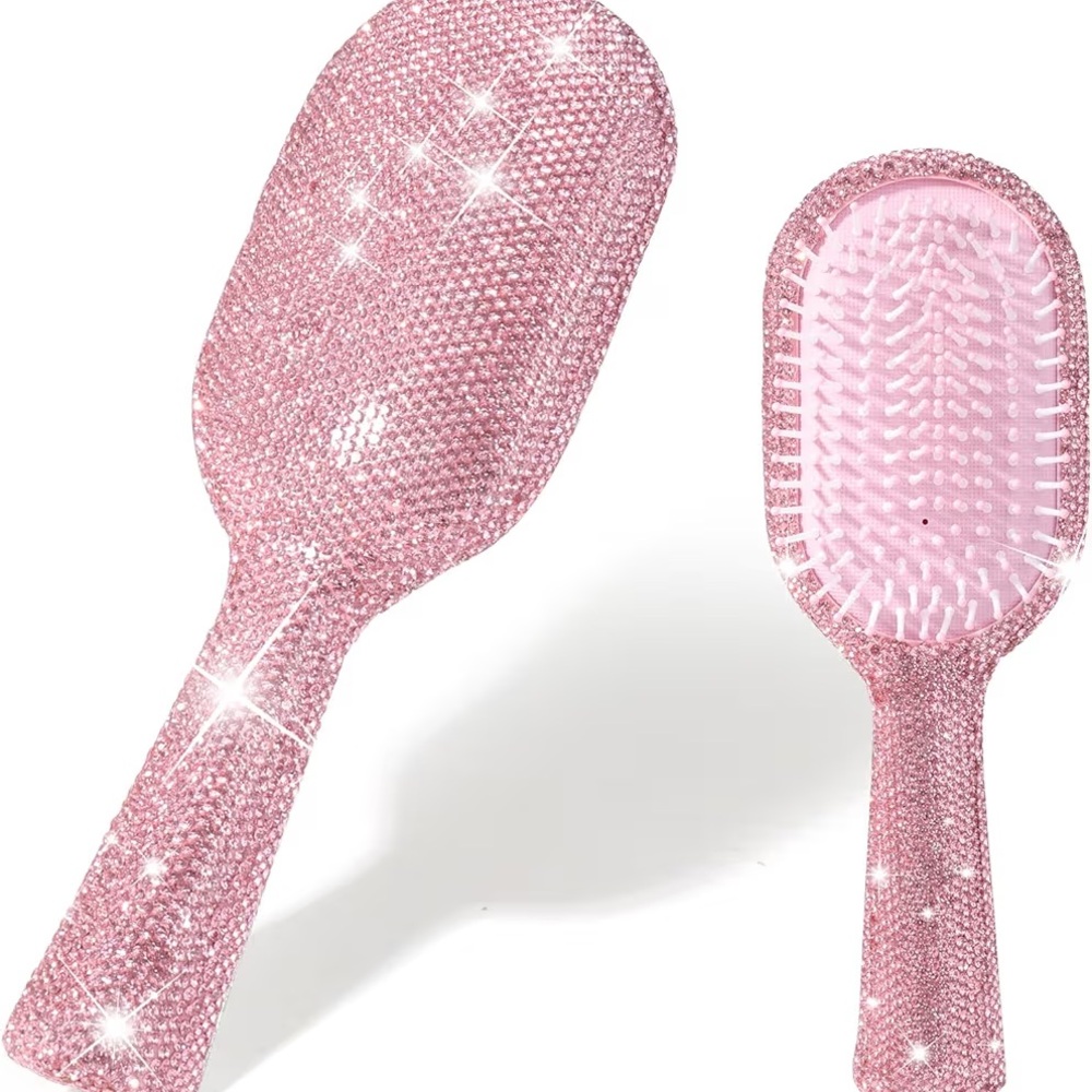 NWT Sparkling Bling Swarovski Rhinestone Crystal Hair Brush + FREE Gift!